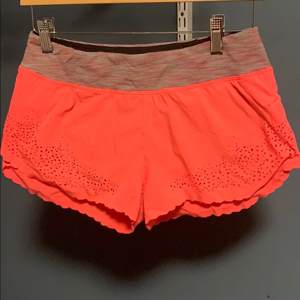 Lululemon Hot Coral Running Shorts